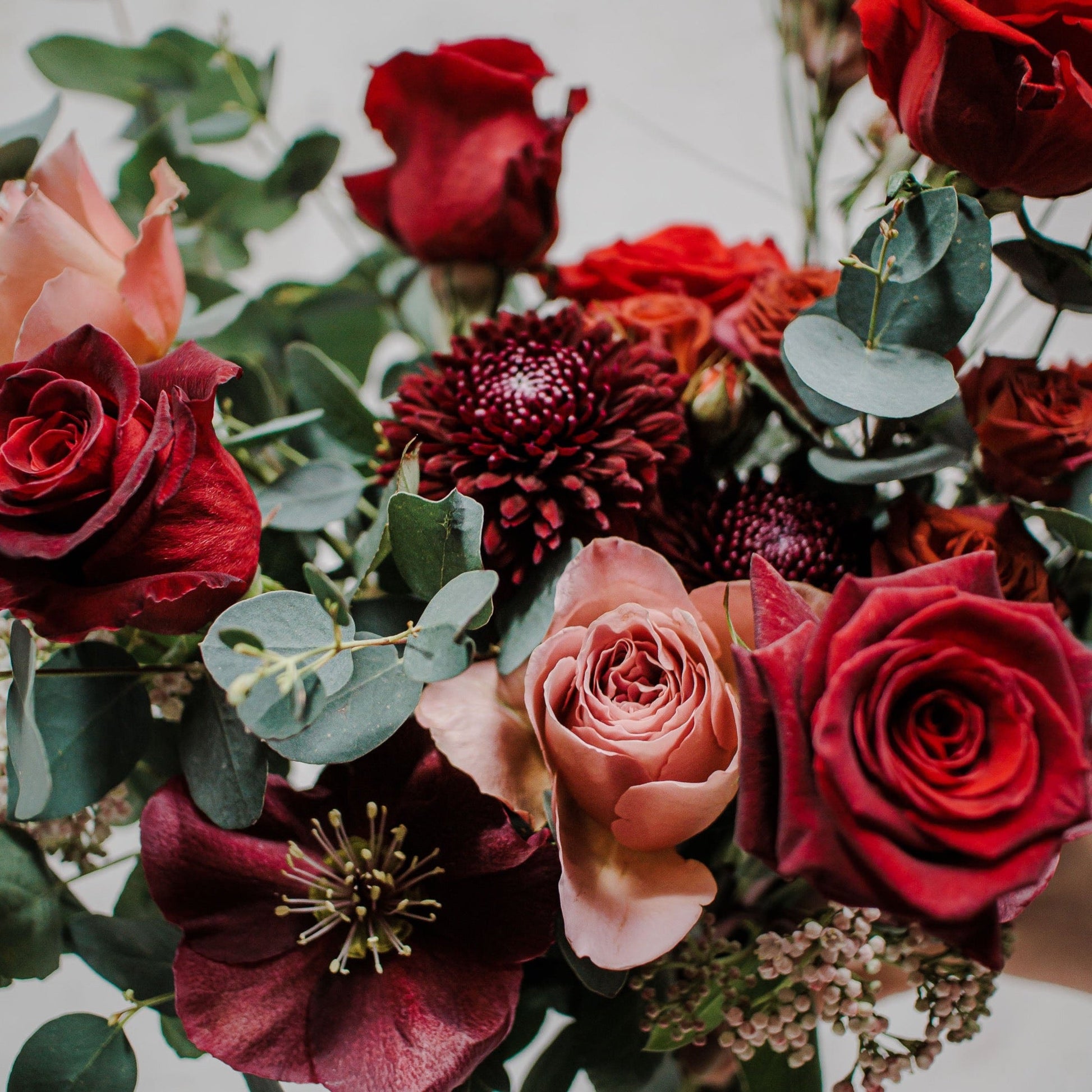 Roses are Red Luxury Valentine's Day bouquet design from Broughton Street Flower shop, Edinburgh Florist Aspen Florals Broughton Street Flower shop