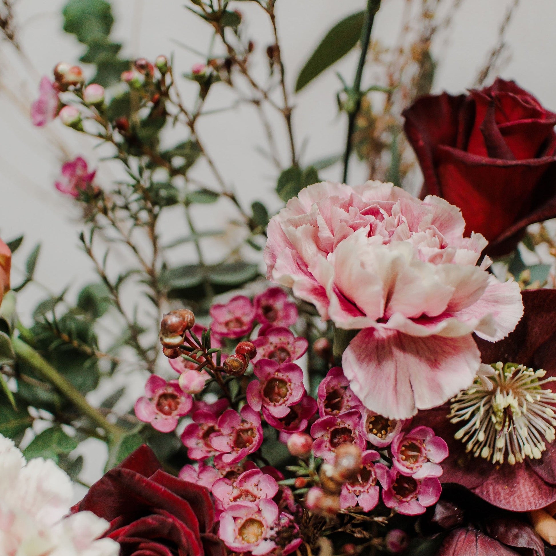 The florists choice of gorgeous seasonal flowers for our seasonal bouquet from Edinburgh flower shop Aspen Florals