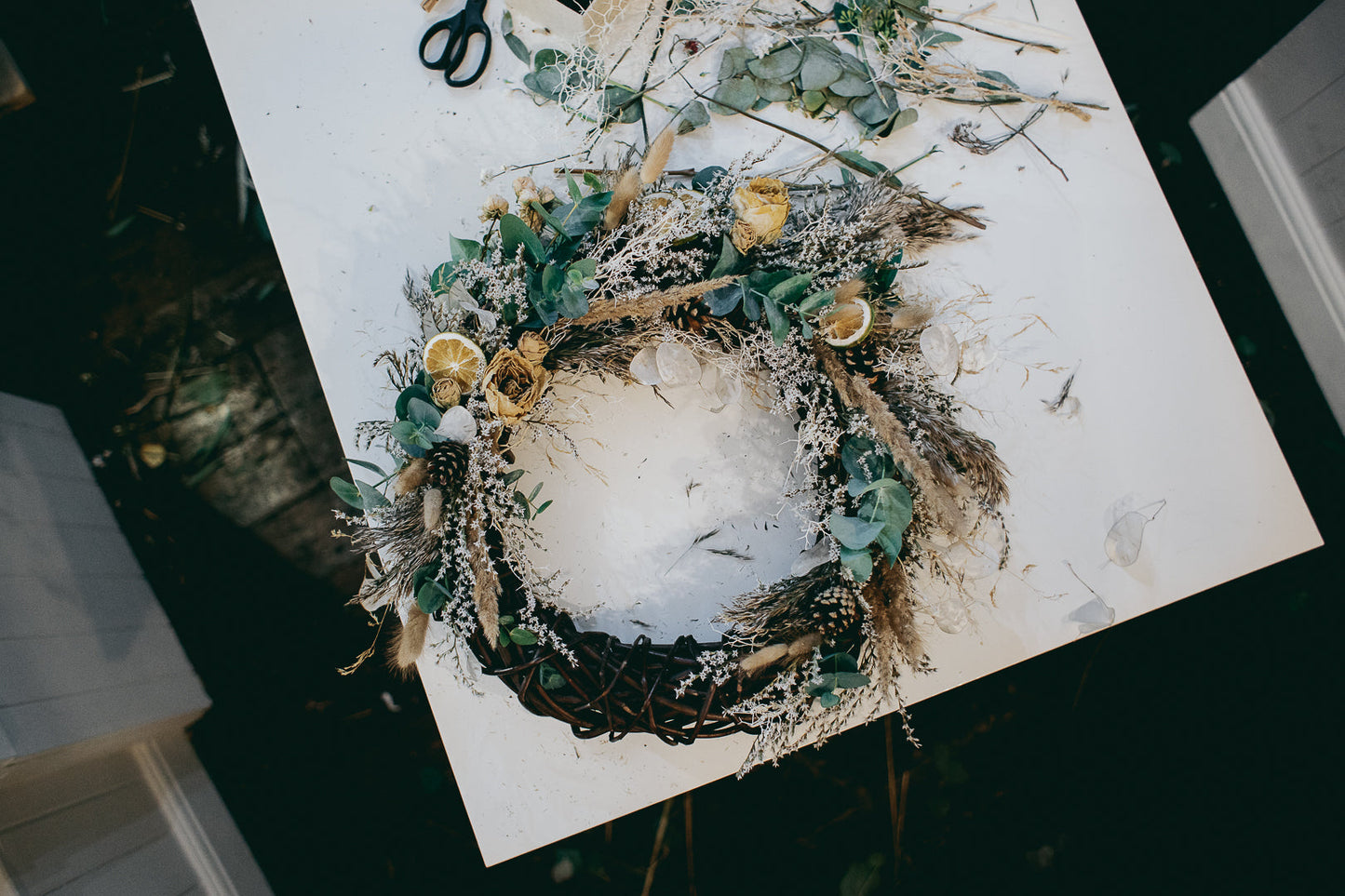Dried Flower Christmas Wreath Making Workshop