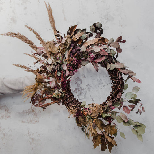 Dried Flower Autumn Wreath Making Workshop